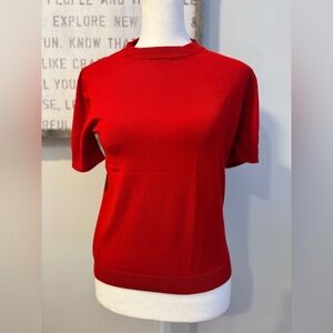MANGO Red Short Sleeve Sweater